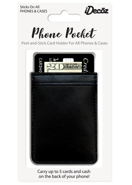 Black Leather Phone Pocket wallet