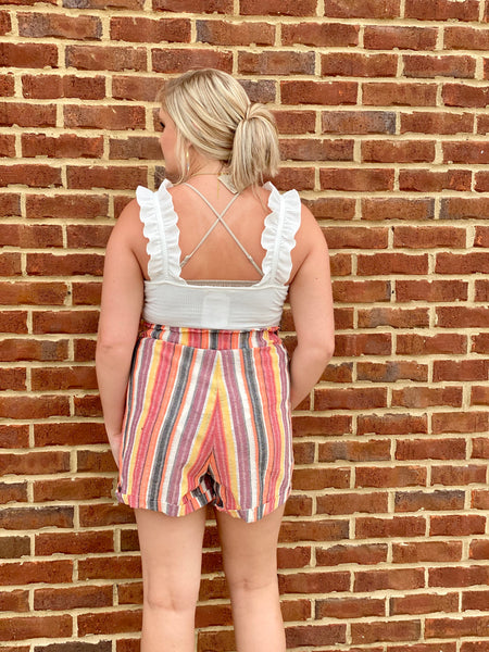 Summerset Striped Linen Shorts