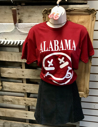 Alabama Football Smiley Tee