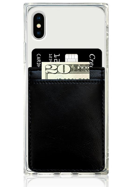 Black Leather Phone Pocket wallet